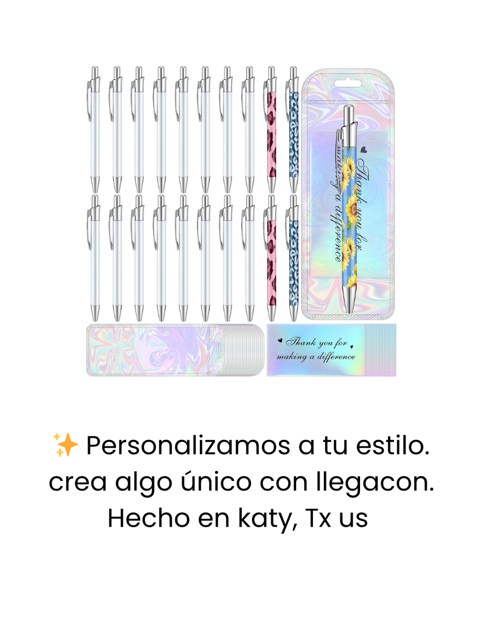Bolígrafos en blanco  de acero inoxidable