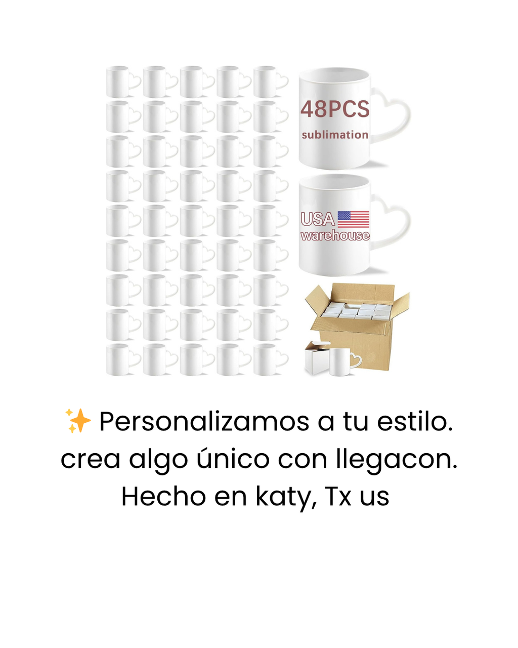 Tazas de 11 onzas con mango de corazón